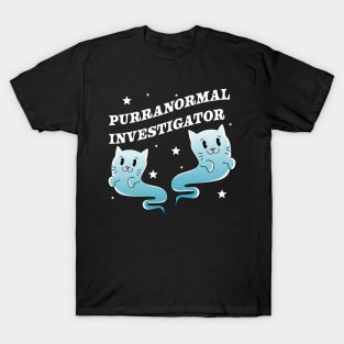 Purranormal Investigator Paranormal Investigator Ghost Cat T-Shirt